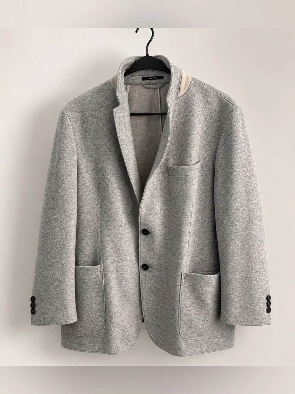 Ermenegildo Zegna JerseyWear Cashmere Silk Gray Blazer